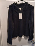 Black  V-neck Sweater